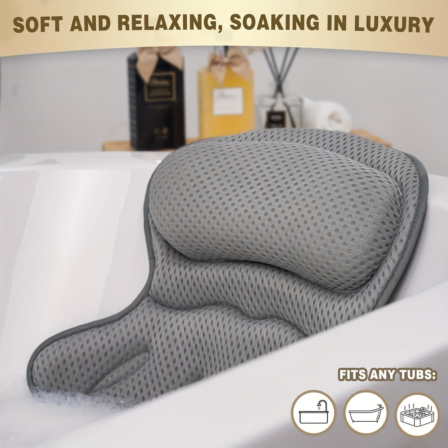 BATH ELEGANCE - Premium Spa-Badekissen