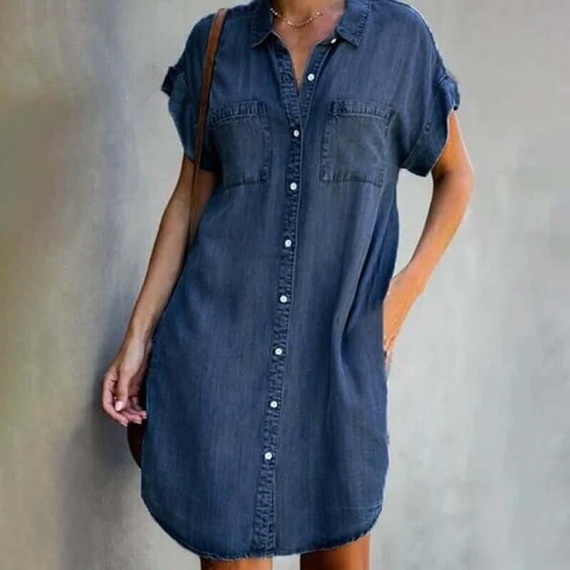 Christine™ | Denim-Kleid mit Bauchschutz
