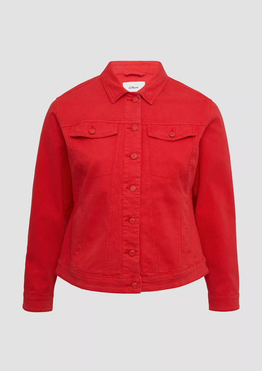 Bequeme Jeansjacke mit seitlichen Taschen