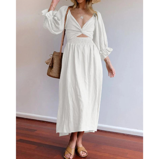 Karolina™ | Französisches Kleid mit Rückenärmeln