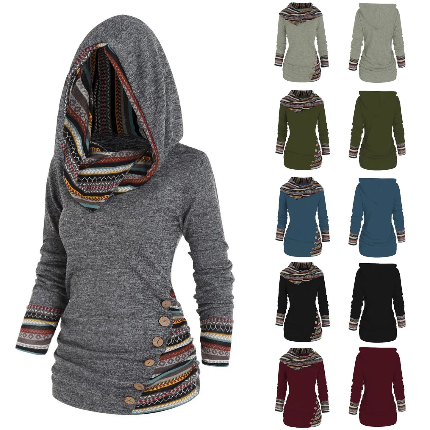 Adelheid™ | Lässiger Tribal-Hoodie