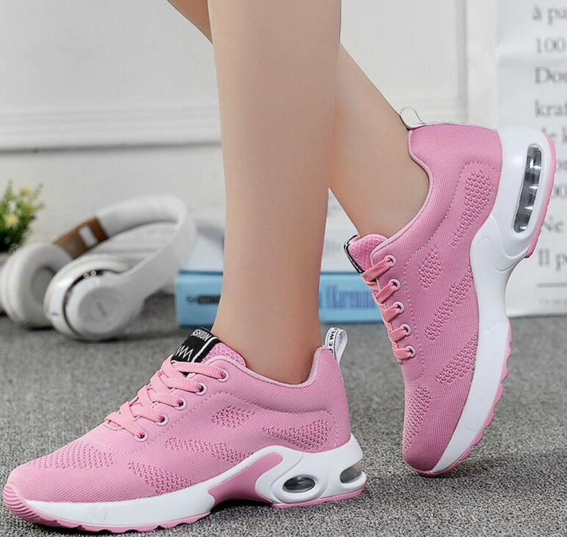 Damen Sneaker – Atmungsaktiv – Rutschfeste Sohle – Gepolsterter Komfort – Sport & Freizeit