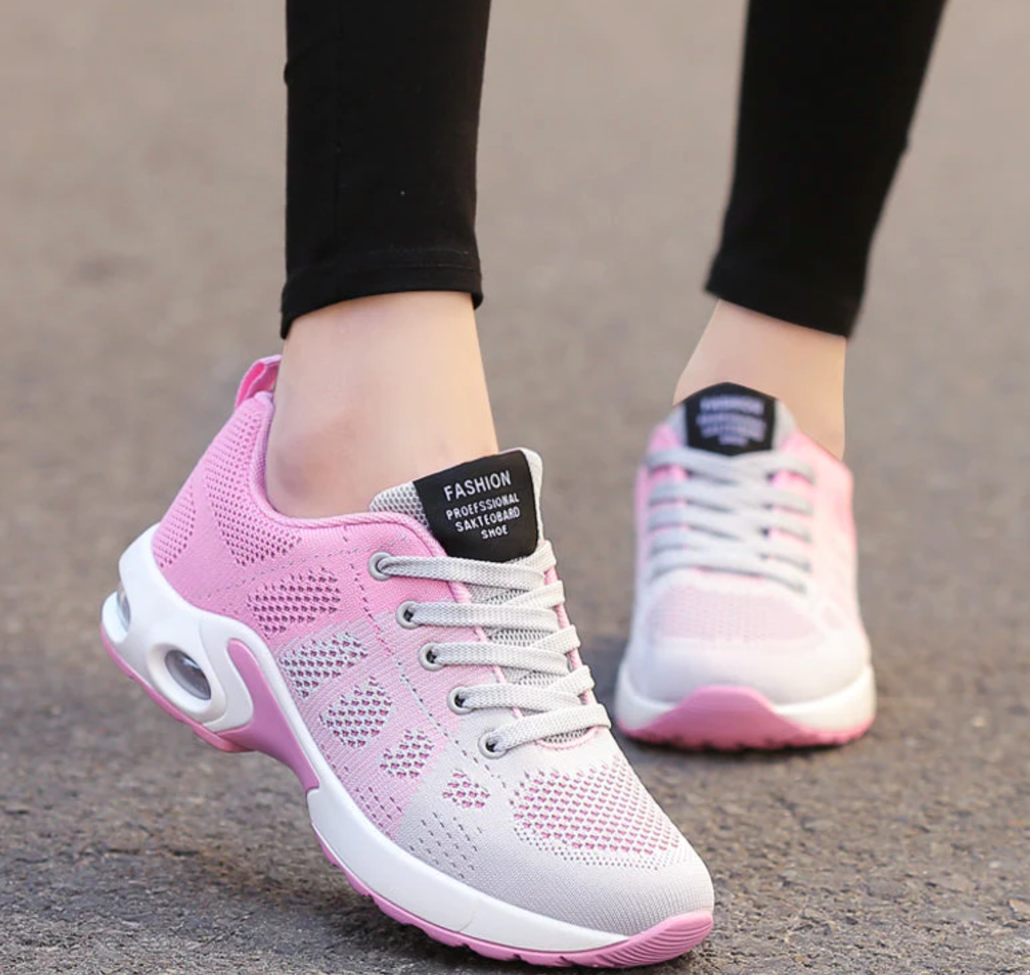 Damen Sneaker – Atmungsaktiv – Rutschfeste Sohle – Gepolsterter Komfort – Sport & Freizeit