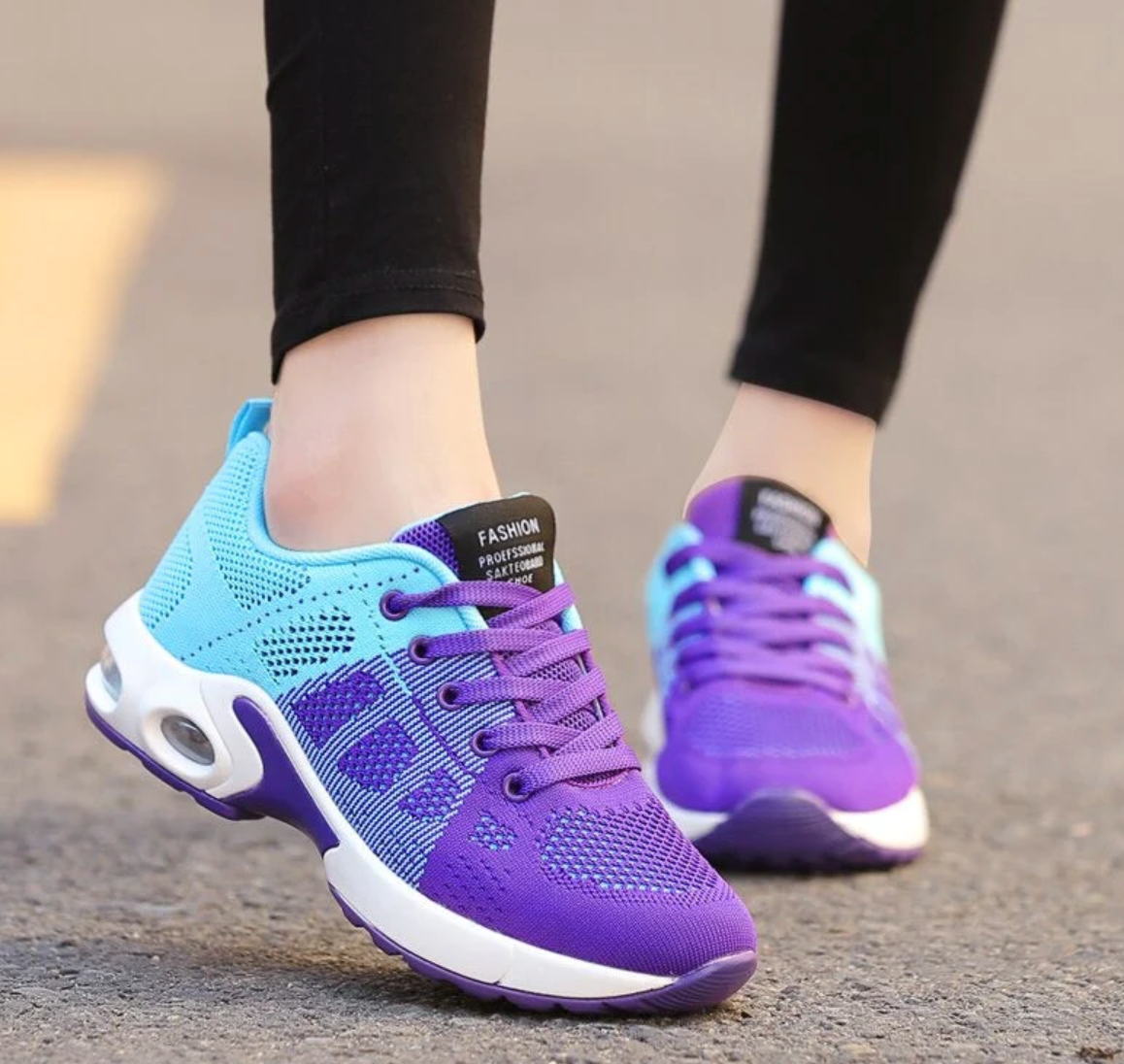 Damen Sneaker – Atmungsaktiv – Rutschfeste Sohle – Gepolsterter Komfort – Sport & Freizeit