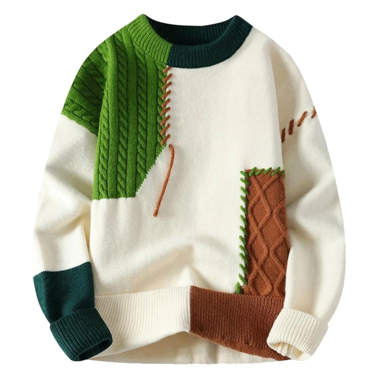 Justine | Stylischer Patchwork-Pullover