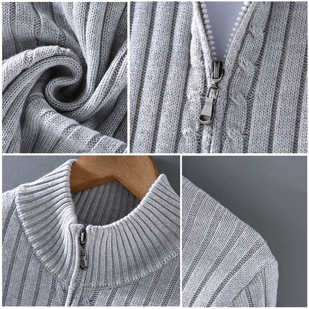 Felix™ - Lässige Strickjacke mit Reißverschluss