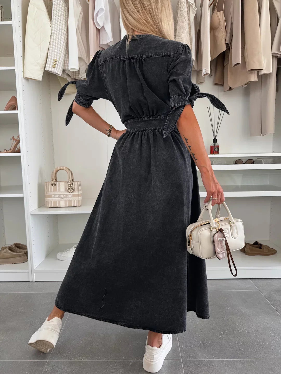 Clara™ | Strahlendes Denim-Kleid