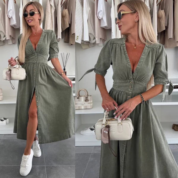 Clara™ | Strahlendes Denim-Kleid