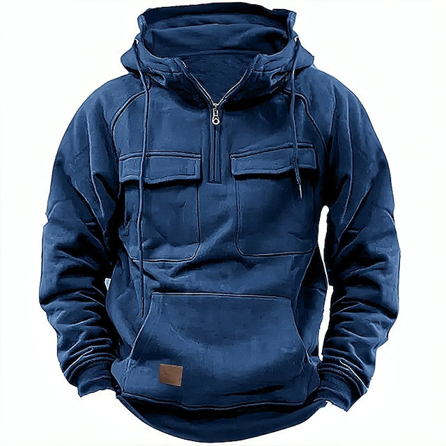 Francis | Kapuzenpullover mit Taschen und Reißverschluss