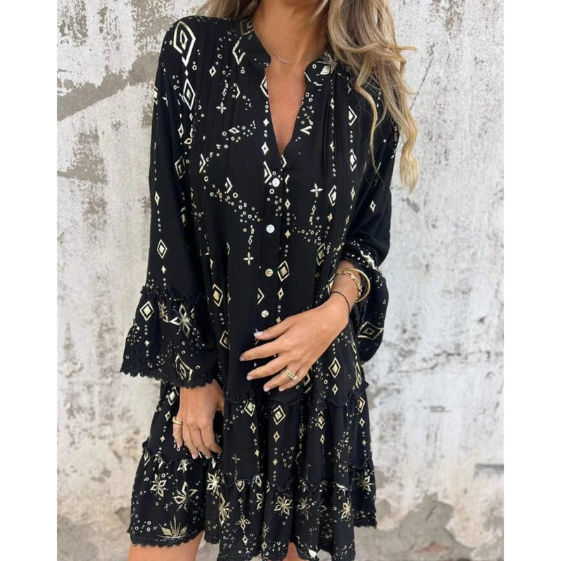 ULRIKA I RETRO-LANGARMKLEID