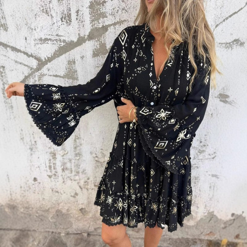 ULRIKA I RETRO-LANGARMKLEID