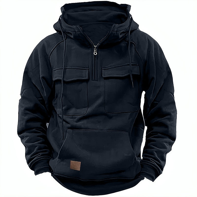 Francis | Kapuzenpullover mit Taschen und Reißverschluss