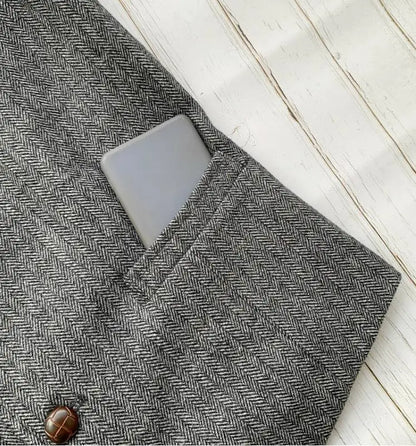 Jeremy | Wollgemischte Denim-Weste