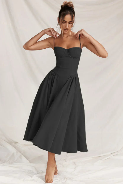 Helena™ | Ärmelloses Korsett-Midikleid