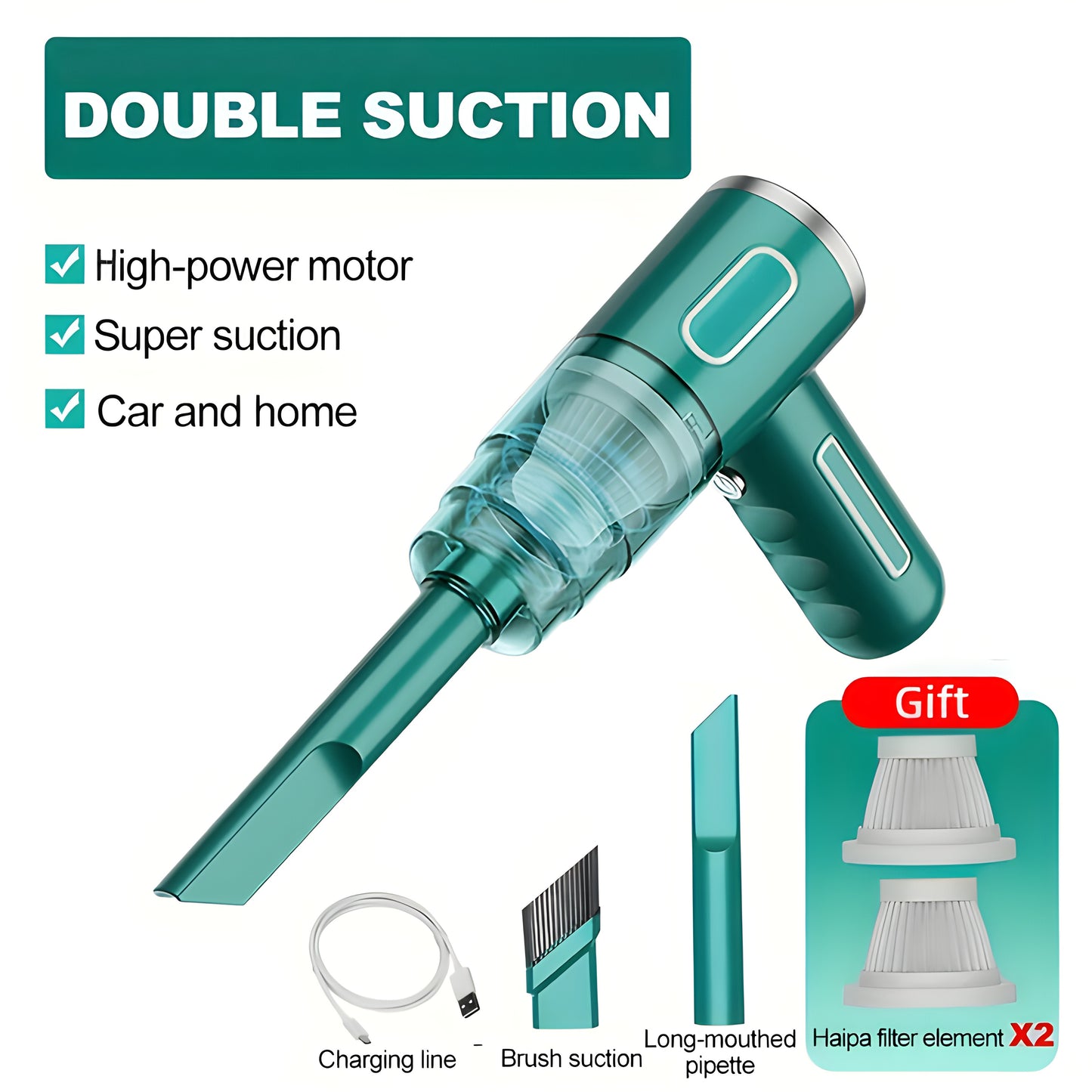 POWER CLEAN - Premium Mini-Staubsauger