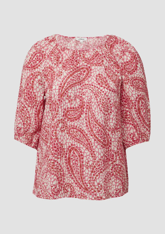 Relaxed-Fit Bluse mit Raglanärmeln
