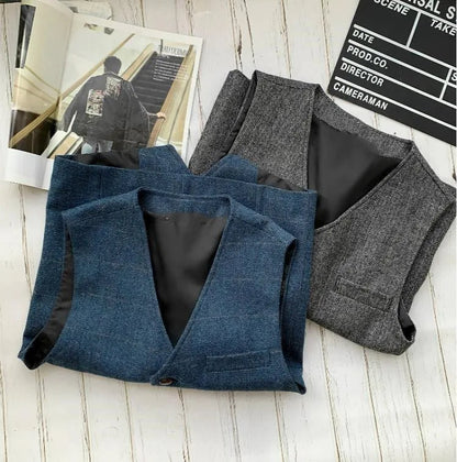 Jeremy | Wollgemischte Denim-Weste
