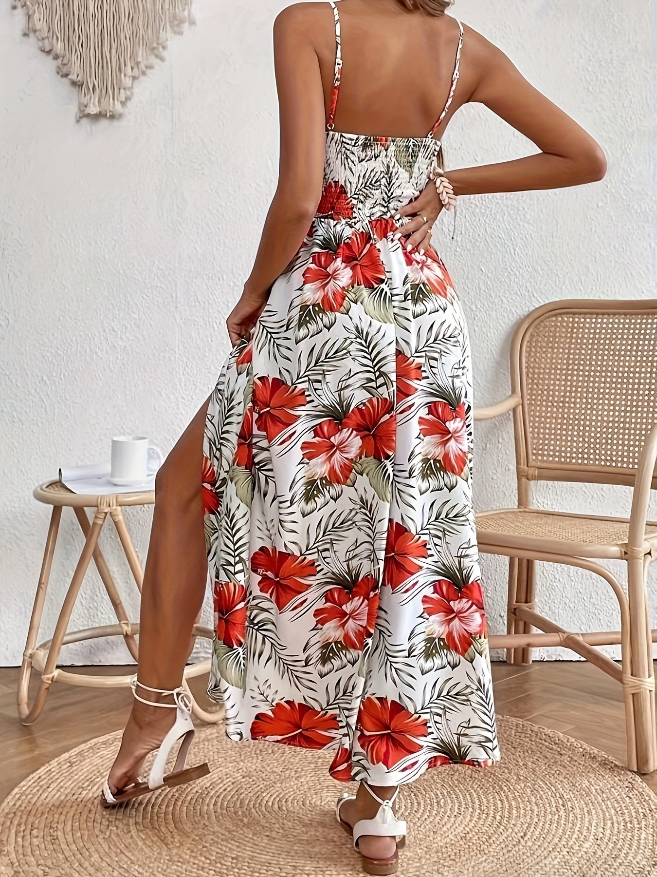 FLEUR ÉLÉGANCE - Premium Sommerkleid mit Blumendruck
