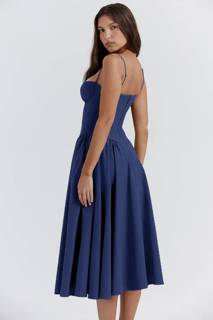 Helena™ | Ärmelloses Korsett-Midikleid