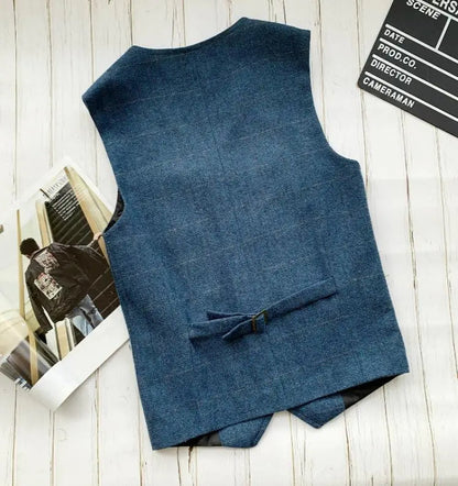 Jeremy | Wollgemischte Denim-Weste