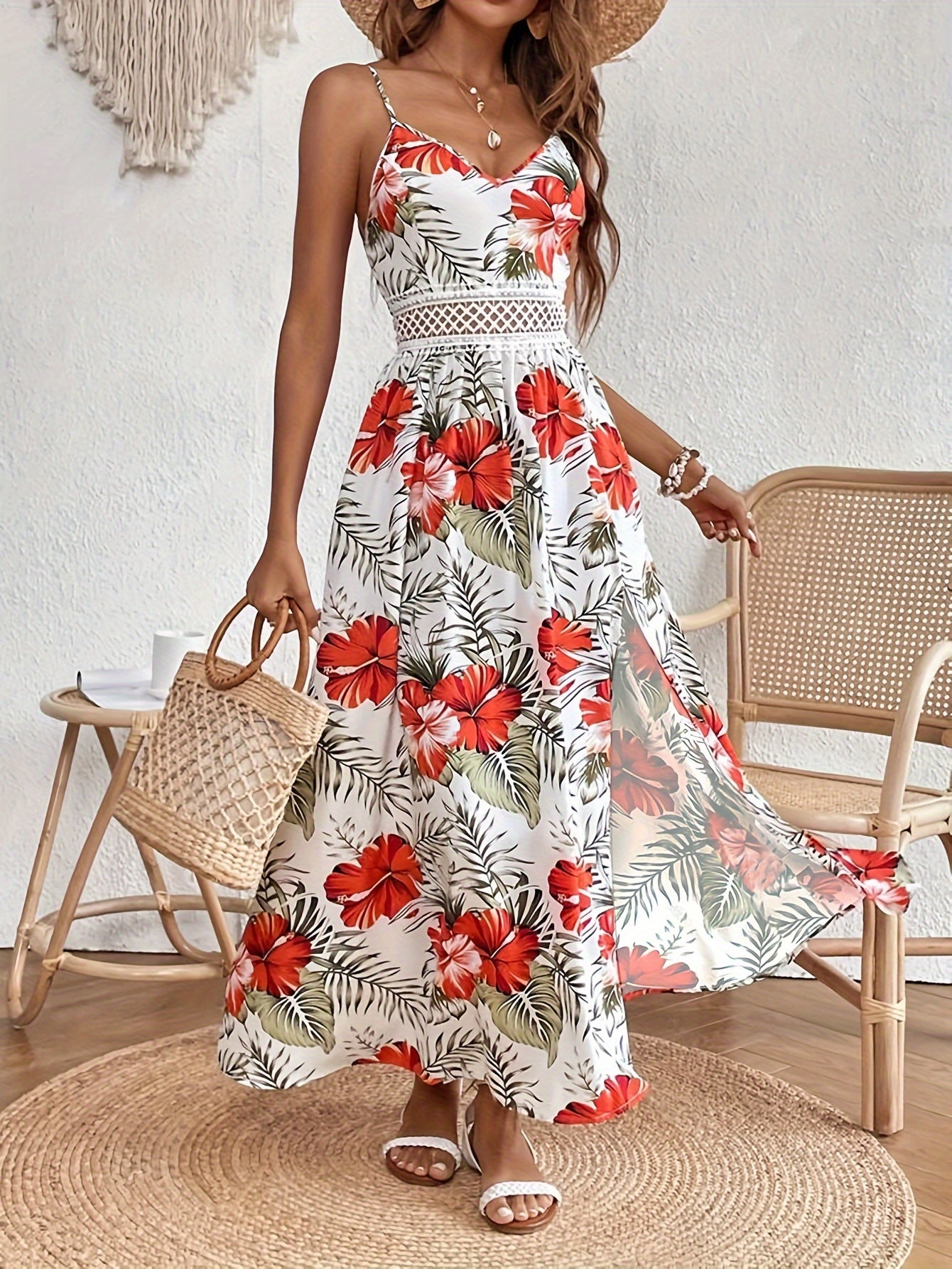 FLEUR ÉLÉGANCE - Premium Sommerkleid mit Blumendruck