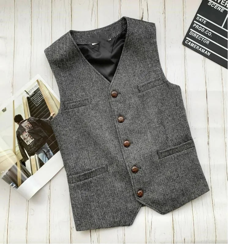 Jeremy | Wollgemischte Denim-Weste