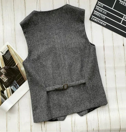 Jeremy | Wollgemischte Denim-Weste