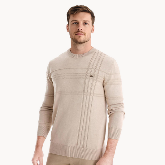 Melvin | Stilvoller Pullover mit Liniendesign