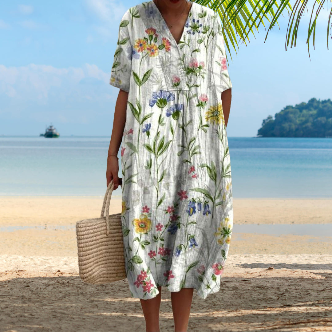 Bernadette™ | Buntes Blumenkleid