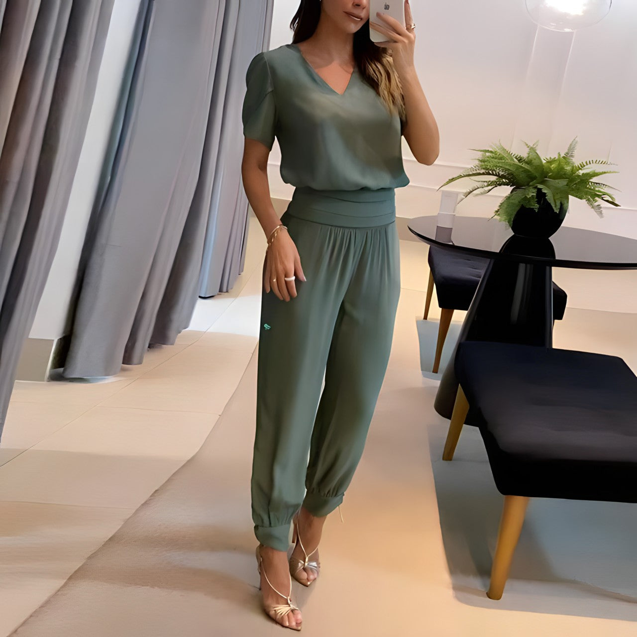 Clarissa™ | Blusen- und Hosenset mit Bauchbedeckung