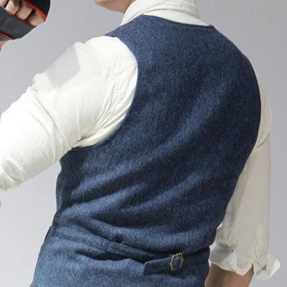 Jeremy | Wollgemischte Denim-Weste