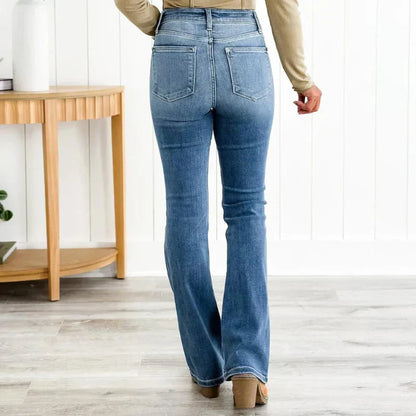 Roswitha | Hochgeschnittene Gerade Jeans