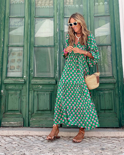 Corinna™ | Langes Kleid im Bohemian-Stil