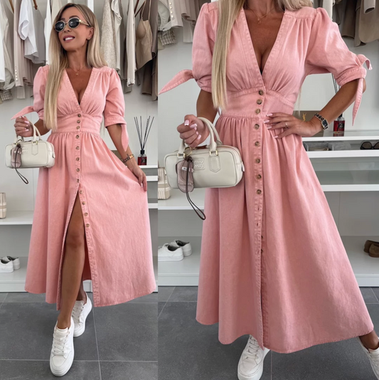 Clara™ | Strahlendes Denim-Kleid