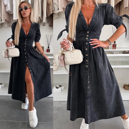 Clara™ | Strahlendes Denim-Kleid