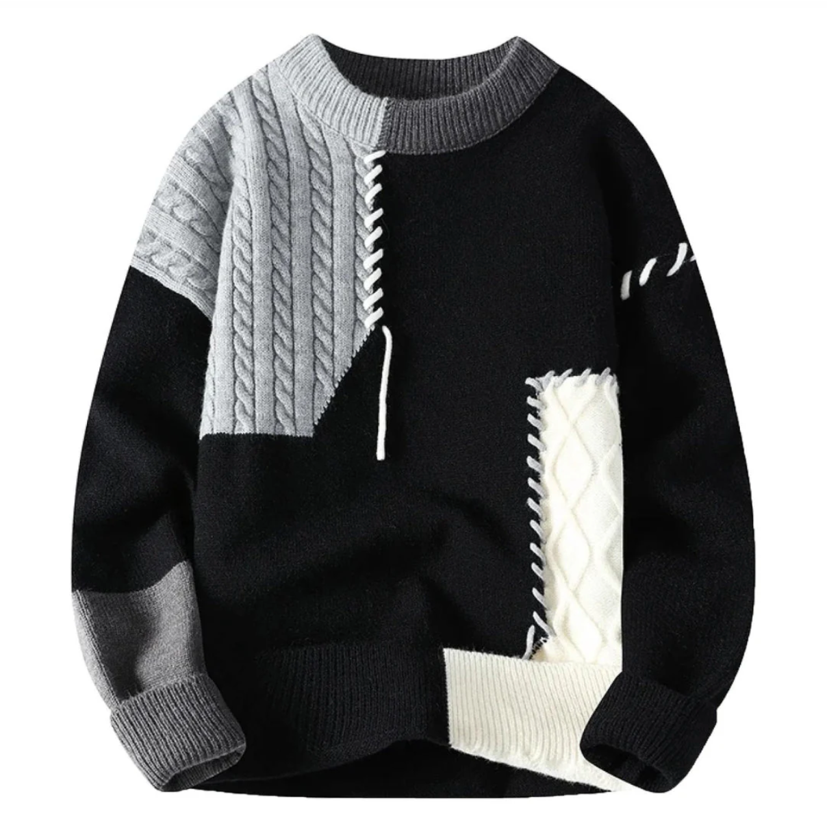 Justine | Stylischer Patchwork-Pullover