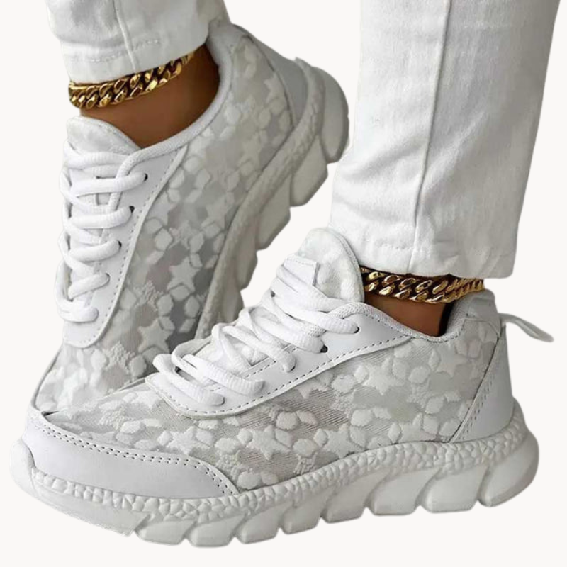 Damen Sneaker – Atmungsaktiv – Gepolsterte Sohle – Bequeme Passform – Modisches Design