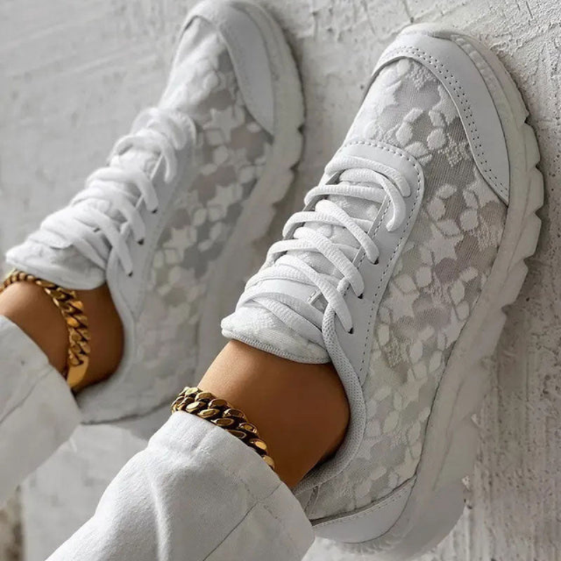 Damen Sneaker – Atmungsaktiv – Gepolsterte Sohle – Bequeme Passform – Modisches Design