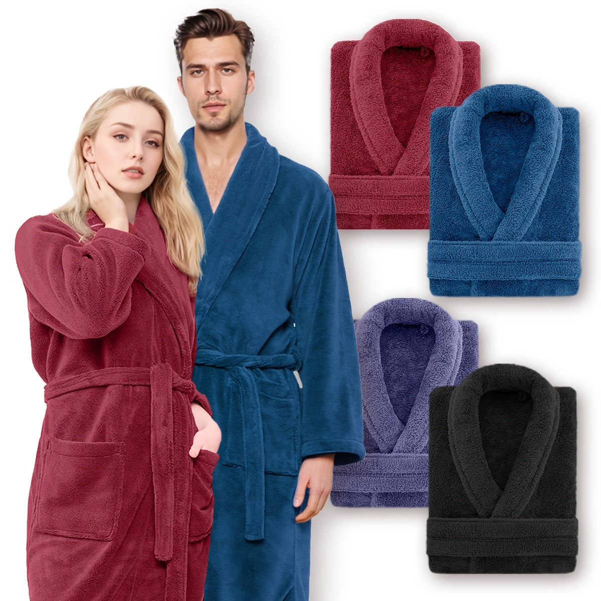 MAISON PLUSH - Premium Fleece-Bademantel