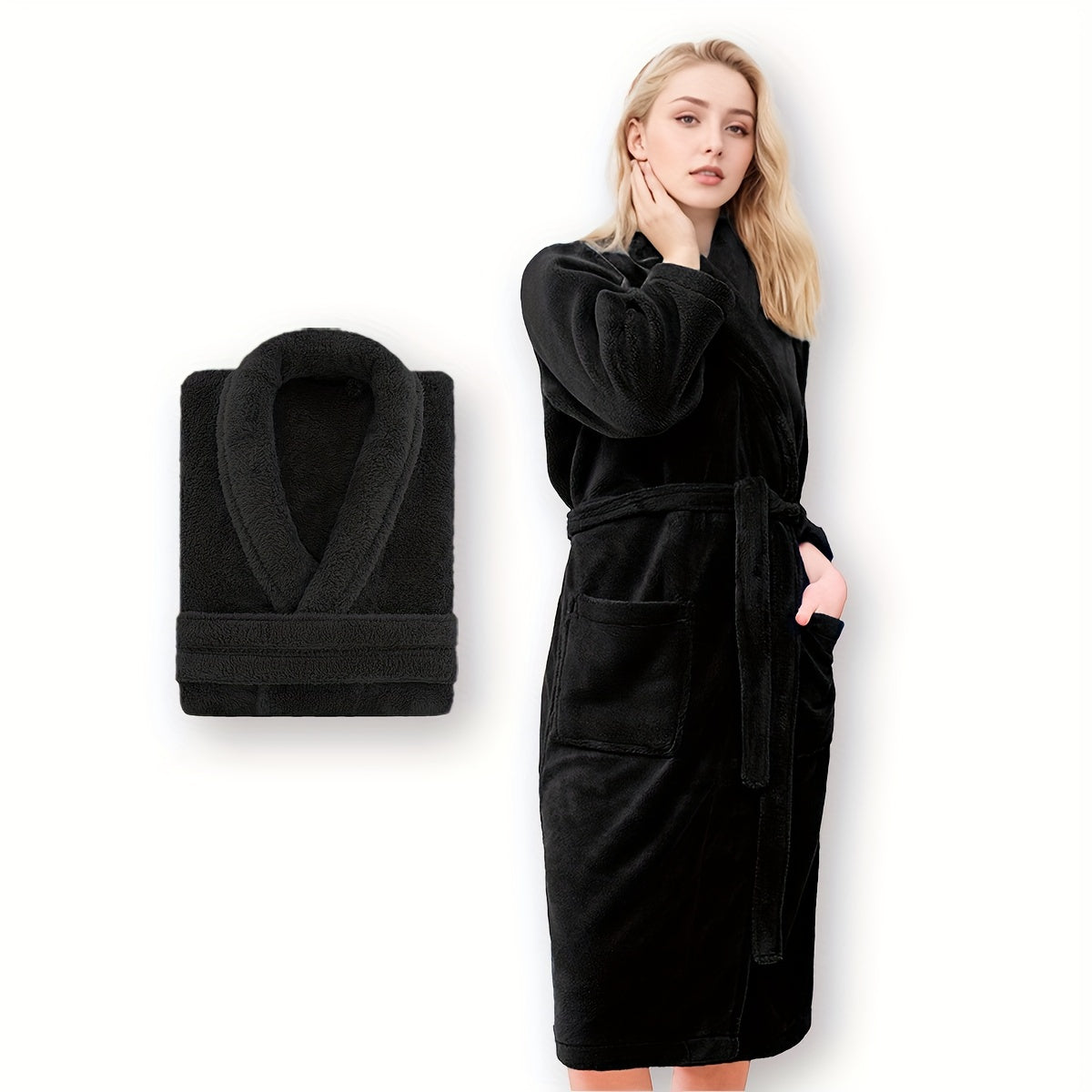 MAISON PLUSH - Premium Fleece-Bademantel
