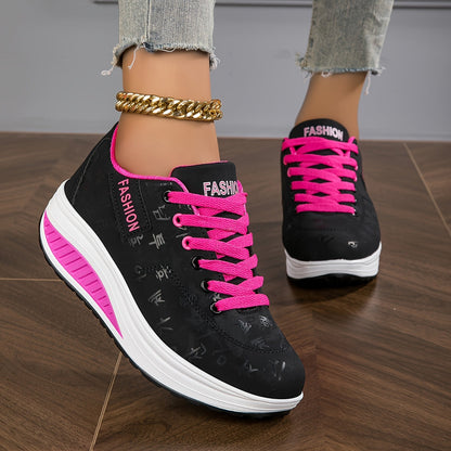 Bequeme, lässige outdoor-schnürschuhe für damen