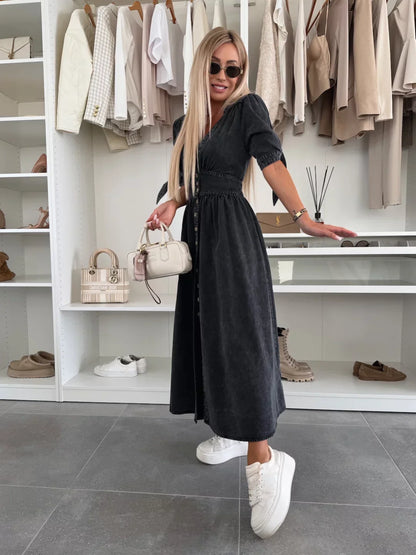 Clara™ | Strahlendes Denim-Kleid
