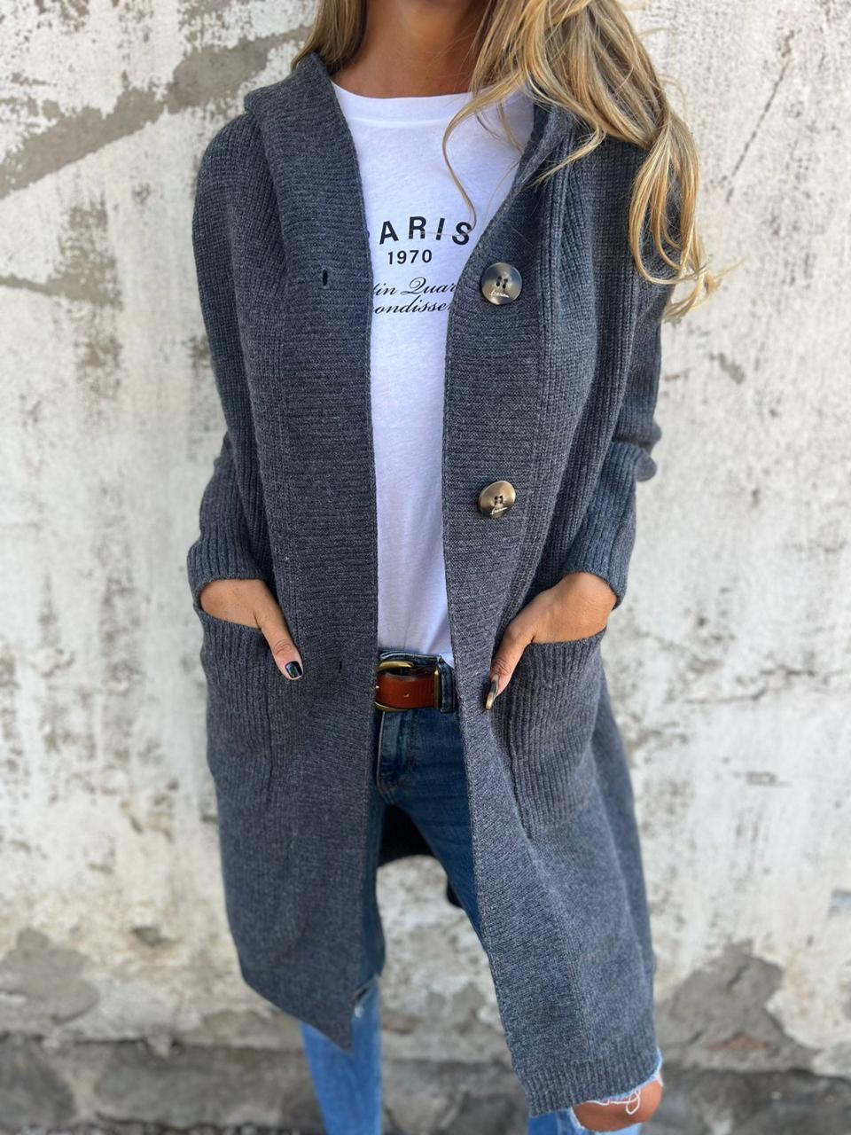 Frida™ | Elegante lange Strickjacke