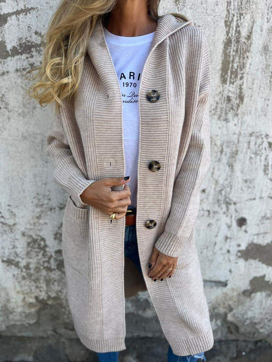 Regina™ | Eleganter langer Strickcardigan