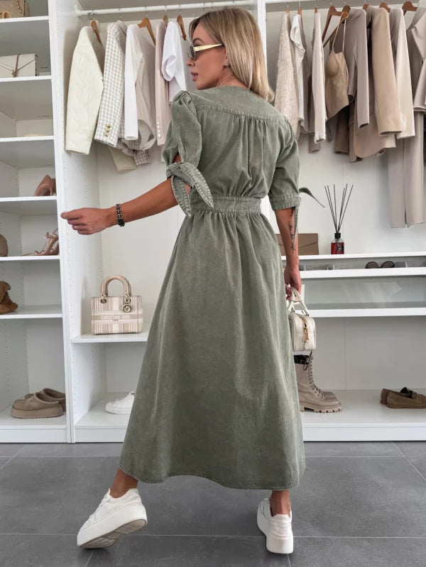 Clara™ | Strahlendes Denim-Kleid