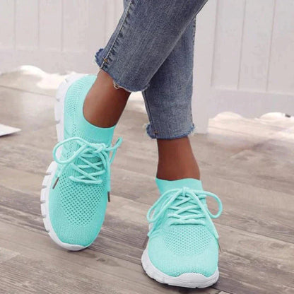 Damen Sneakers – Atmungsaktives Mesh – Gepolsterte Laufsohle – Sportlich & Bequem