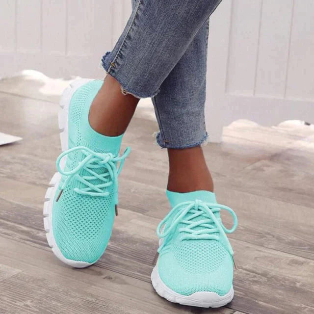 Damen Sneaker – Atmungsaktiv – Leicht – Bequeme Passform – Rutschfeste Sohle