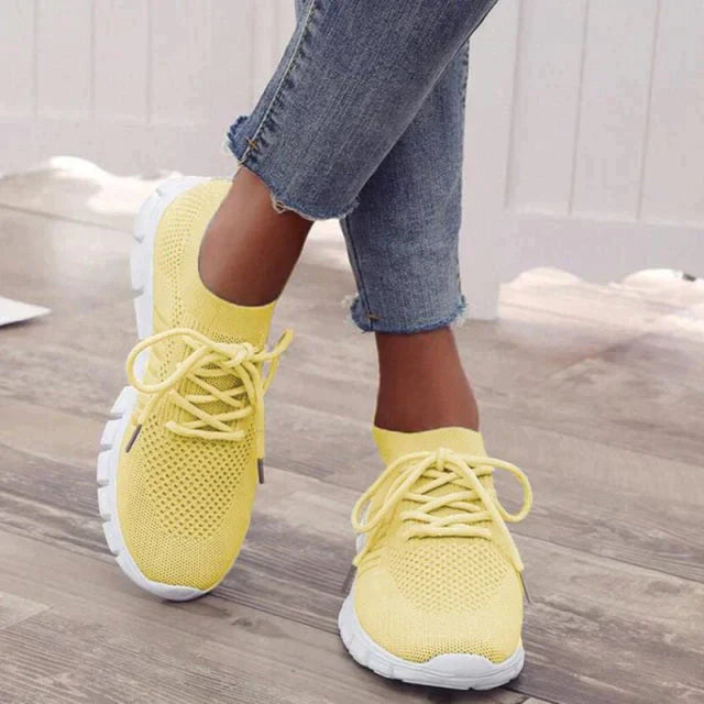 Damen Sneaker – Atmungsaktiv – Leicht – Bequeme Passform – Rutschfeste Sohle