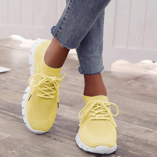 Damen Sneaker – Atmungsaktiv – Leicht – Bequeme Passform – Rutschfeste Sohle