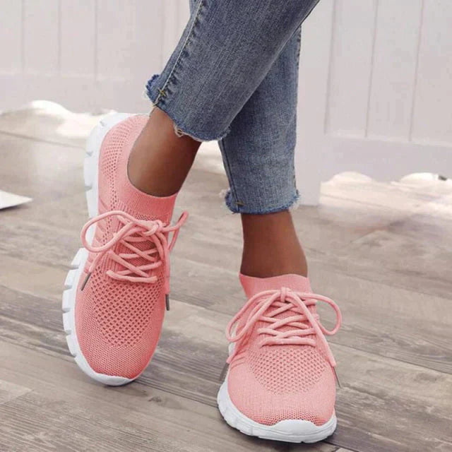 Damen Sneakers – Atmungsaktives Mesh – Gepolsterte Laufsohle – Sportlich & Bequem